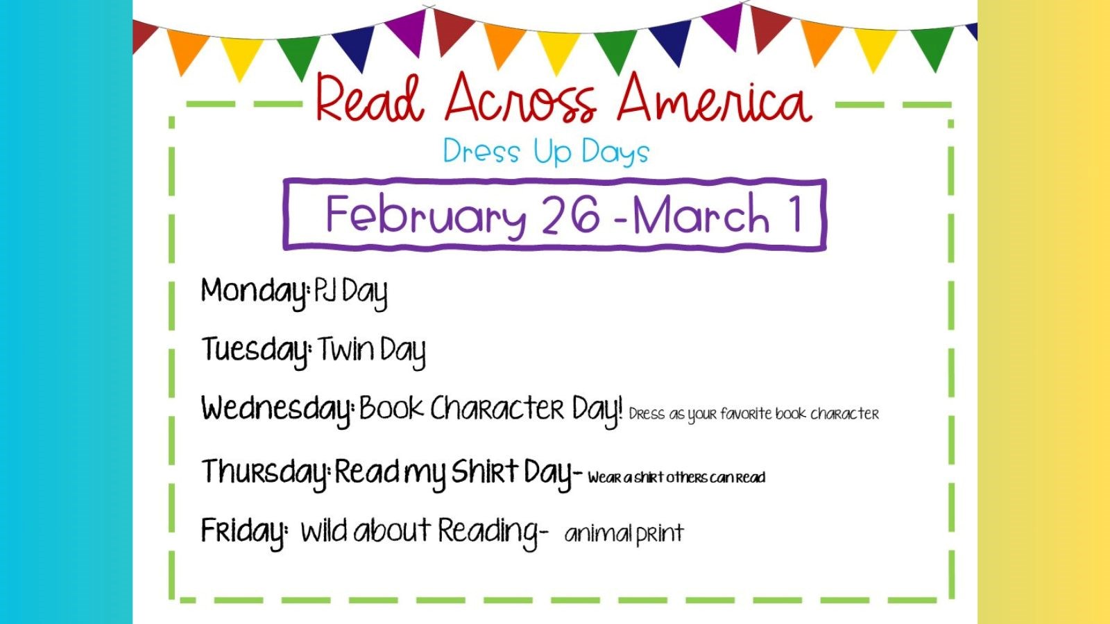 Read Across America Week is here!